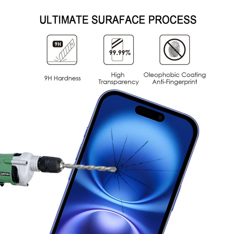 For iPhone 16 Full Glue Screen Tempered Glass Film