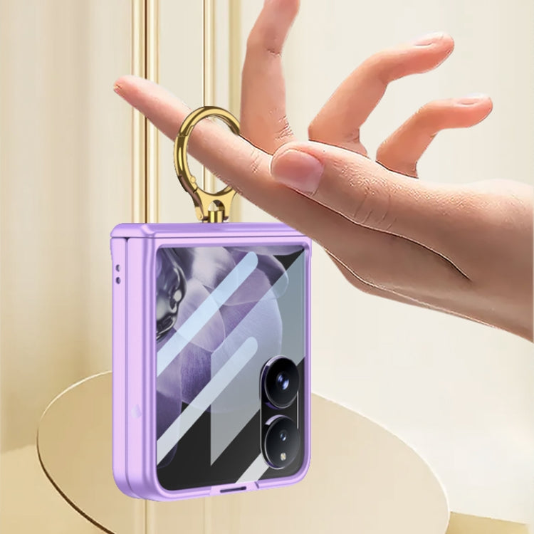 For Xiaomi Mix Flip GKK Integrated Magnetic Hinged Flip Case with Ring Holder(Black)