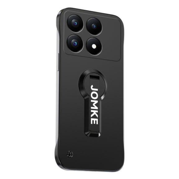 For Redmi K70 Baking Varnish 360 Rotate Holder No Frame PC Phone Case(Black)