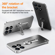 For Redmi K70 Pro Baking Varnish 360 Rotate Holder No Frame PC Phone Case(Blue)