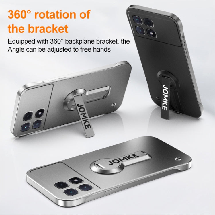 For Redmi K70 Ultra Baking Varnish 360 Rotate Holder No Frame PC Phone Case(Blue)