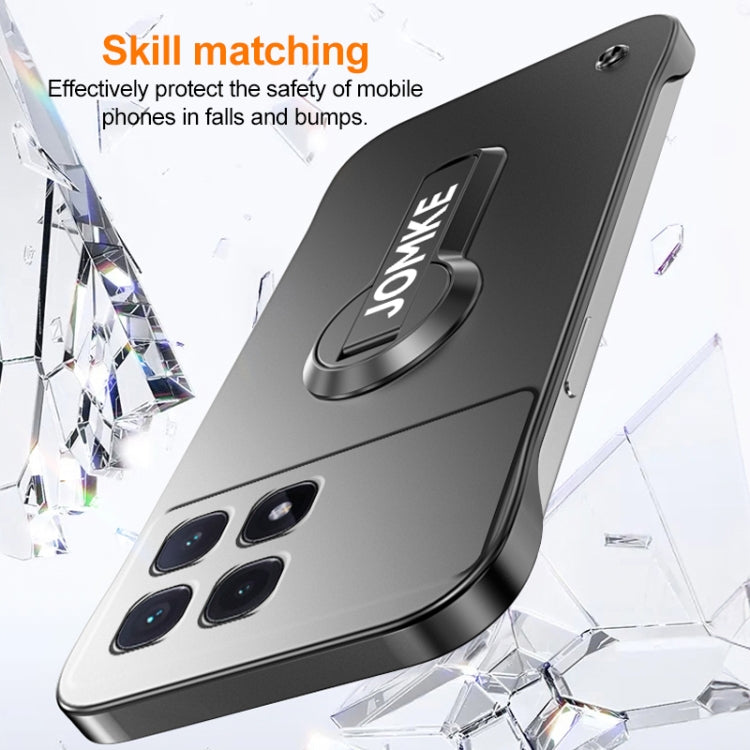 For Redmi K70 Ultra Baking Varnish 360 Rotate Holder No Frame PC Phone Case(Silver)
