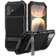 For iPhone 16 Plus R-JUST Life Waterproof Dustproof Shockproof Holder Phone Case(Black) - iPhone 16 Plus Cases by R-JUST | Online Shopping South Africa | PMC TechLife | Buy Now Pay Later Mobicred