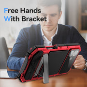 For iPhone 16 Plus R-JUST Life Water-resistant Dustproof Shockproof Holder Phone Case(Red)