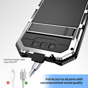 For iPhone 16e R-JUST Life Water-resistant Dustproof Shockproof Holder Phone Case(Silver)