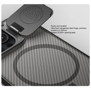 For iPhone 16 Pro Max NILLKIN CamShield Prop MagSafe Magnetic Translucent PC Phone Case(Black)