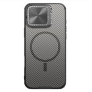 For iPhone 16 Pro NILLKIN CamShield Prop MagSafe Magnetic Translucent PC Phone Case(Black)