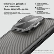 For iPhone 16 Pro Max NILLKIN CamShield Prop Translucent PC Phone Case(Black)