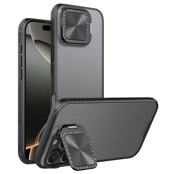 For iPhone 16 Pro NILLKIN CamShield Prop Translucent PC Phone Case(Black)