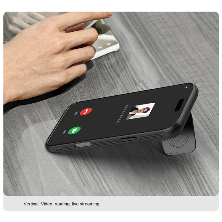 For iPhone 16 Pro NILLKIN CamShield Prop Translucent PC Phone Case(Black)
