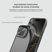 For iPhone 16 Pro NILLKIN CamShield Prop Translucent PC Phone Case(Black)