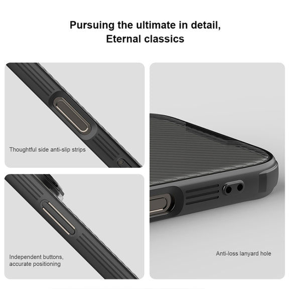 For iPhone 16 Pro NILLKIN CamShield Prop Translucent PC Phone Case(Black)