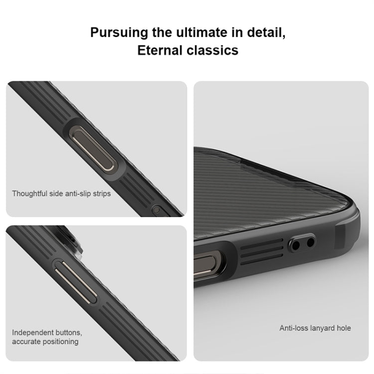 For iPhone 16 Pro NILLKIN CamShield Prop Translucent PC Phone Case(Black)