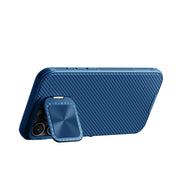 For iPhone 16 Pro Max NILLKIN Black Mirror Prop CD Texture Mirror Phone Case(Blue)