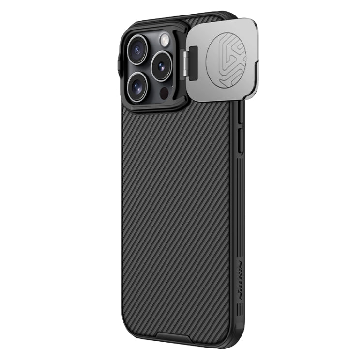For iPhone 16 Pro NILLKIN Black Mirror Prop CD Texture Mirror Phone Case(Black)