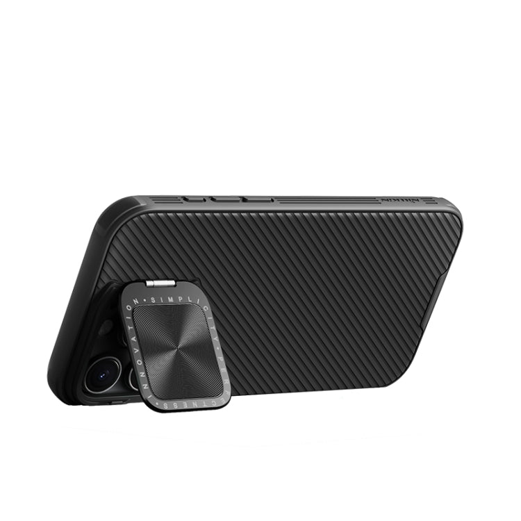 For iPhone 16 Pro NILLKIN Black Mirror Prop CD Texture Mirror Phone Case(Black)