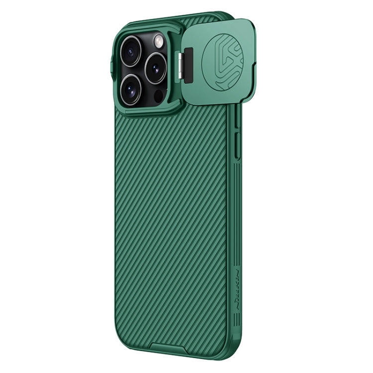 For iPhone 16 Pro NILLKIN Black Mirror Prop CD Texture Mirror Phone Case(Green)