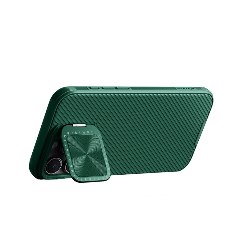 For iPhone 16 Pro NILLKIN Black Mirror Prop CD Texture Mirror Phone Case(Green)