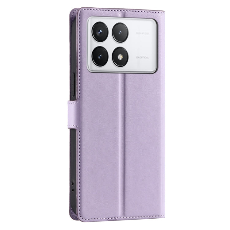 For Redmi K70 Voltage Ultra-thin Dot Leather Phone Case(Purple)