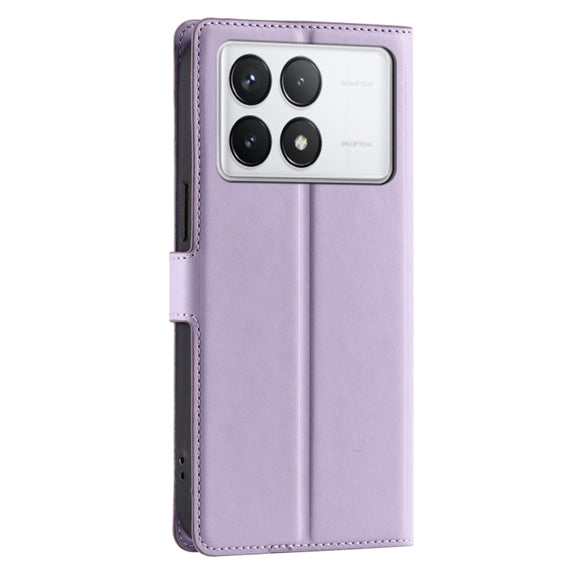 For Redmi K70 Voltage Ultra-thin Dot Leather Phone Case(Purple)