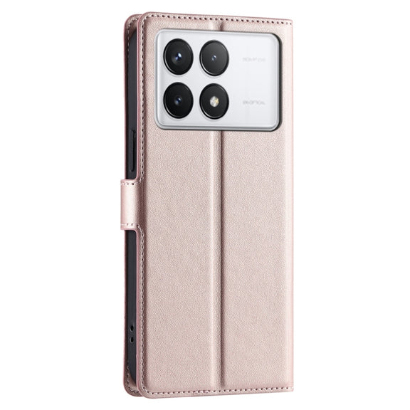 For Redmi K70 Voltage Ultra-thin Dot Leather Phone Case(Rose Gold)