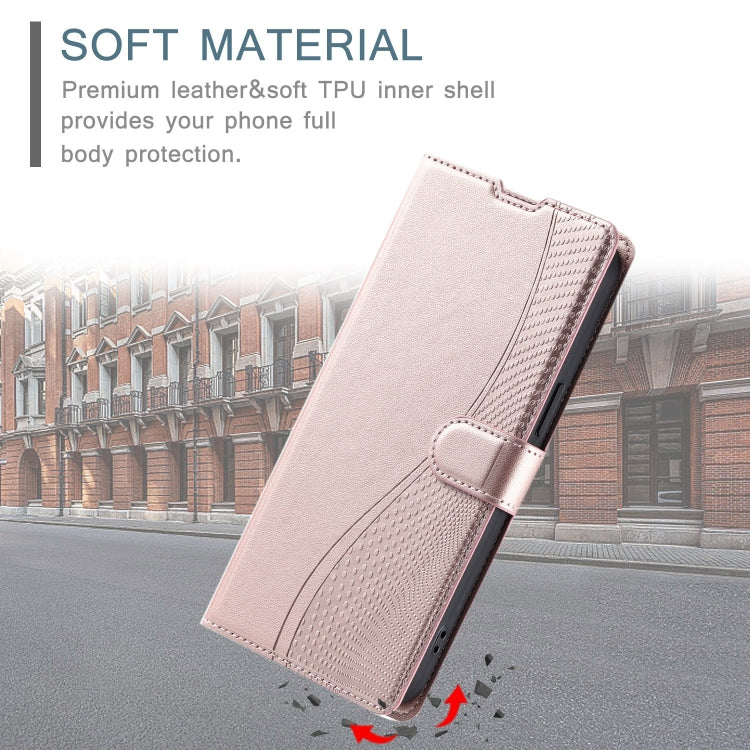 For Redmi K70 Voltage Ultra-thin Dot Leather Phone Case(Rose Gold)