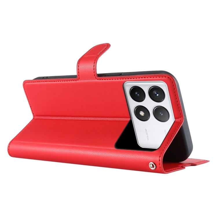 For Redmi K70 Voltage Ultra-thin Dot Leather Phone Case(Red)