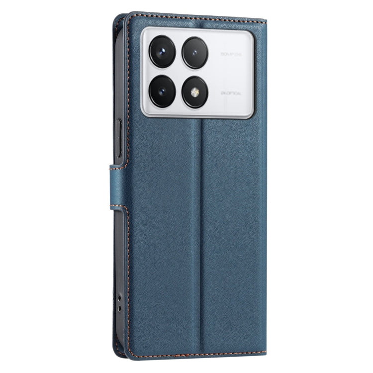 For Redmi K70 Voltage Ultra-thin Dot Leather Phone Case(Blue)