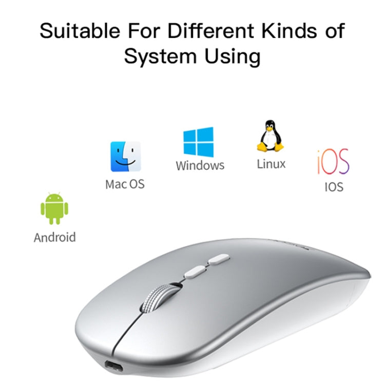 Yesido KB15 Slim 2.4G Rechargeable Wireless Optical Mouse(White)