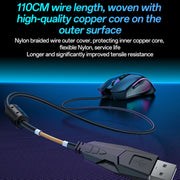 Yesido KB20 USB 7200DPI RGB Wired Mouse(Black)