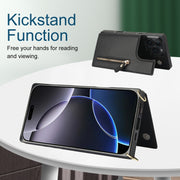 For iPhone 16 Pro Max Cross-body Zipper Square Phone Case(Black)