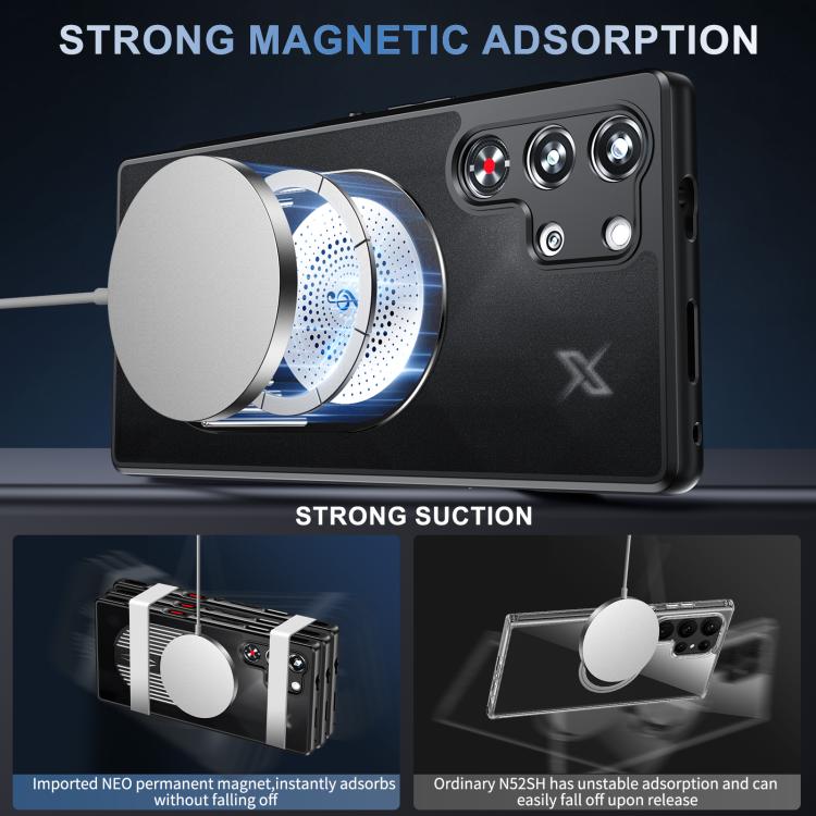 For ZTE nubia Red Magic 10 Pro+ Heat Dissipation Aromatherapy MagSafe Holder Phone Case(Black)