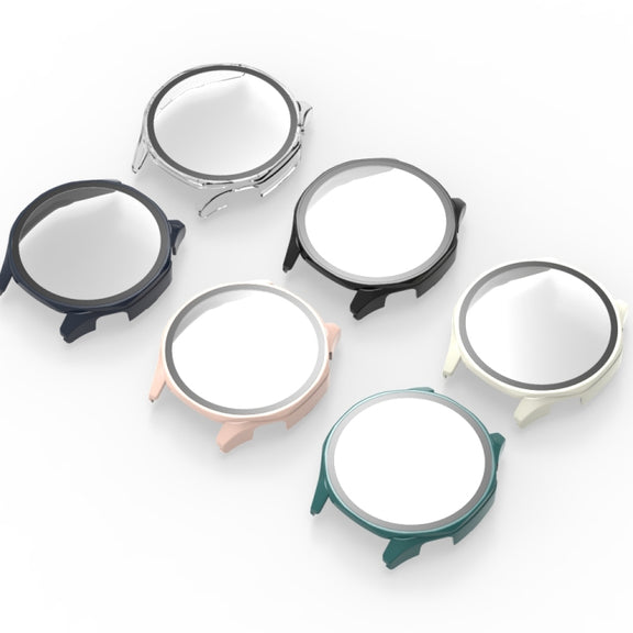 For Huawei Watch GT 5 46mm Tempered Glass Film Integrated PC Watch Protective Case(Ivory White)