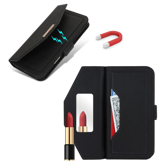 For iPhone 16 Pro Cross Texture Crossbody Lanyard Leather Phone Case(Black)