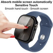 For Apple Watch Series 10 46mm imak Integrated Watch Case with Film(Blue)
