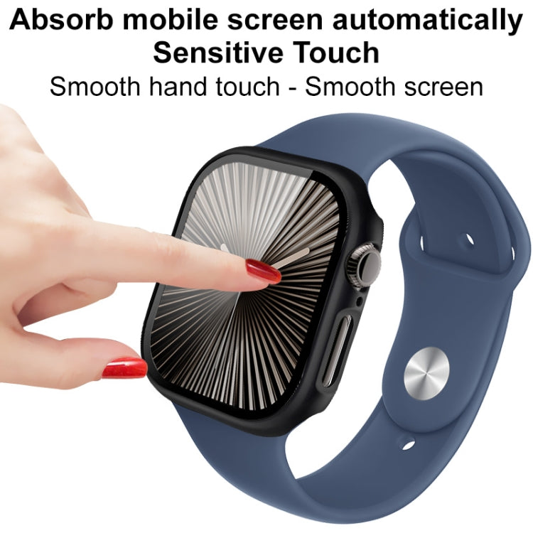 For Apple Watch Series 10 46mm imak Integrated Watch Case with Film(Red)