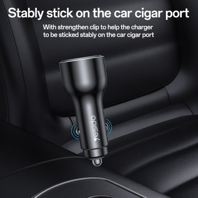 Yesido Y65 PD100W Type-C + QC18W USB Super Fast Car Charger(Black)