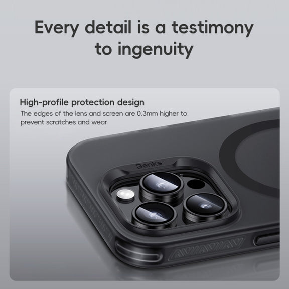 For iPhone 16 Pro Benks Frosted MagSafe Magnetic Shockproof Phone Case(Black)