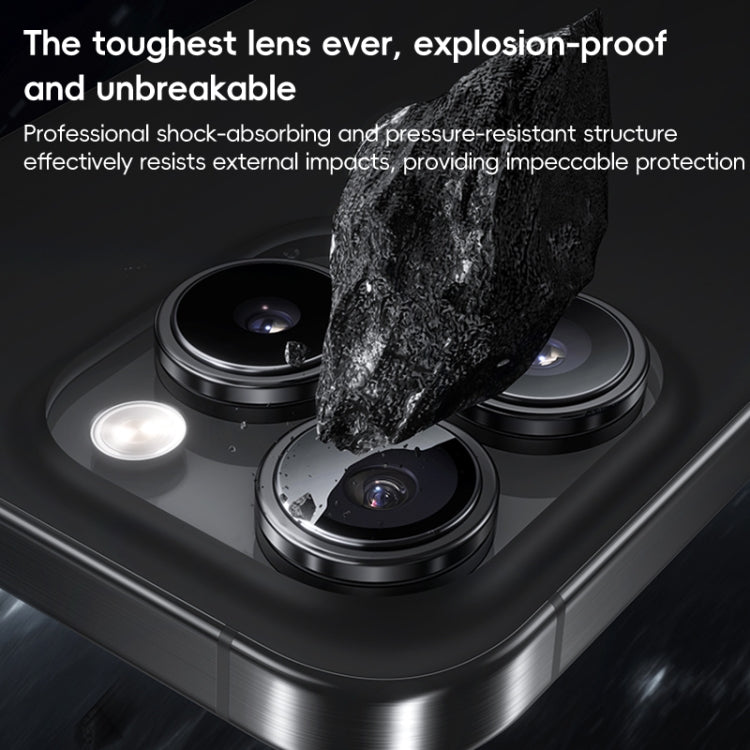 For iPhone 16 Pro Benks King Kong Series Corning Single Metal Lens Protective Film(Silver)