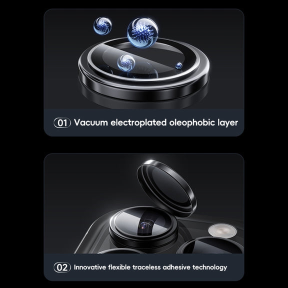 For iPhone 16 Pro Benks King Kong Series Corning Single Metal Lens Protective Film(Silver)