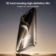 For iPhone 16 Pro Max Benks Black Gold Series 3D Heat Bending Full Glue Full Coverage HD Tempered Film
