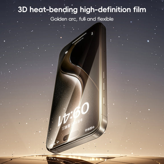 For iPhone 16 Pro Max Benks Black Gold Series 3D Heat Bending Full Glue Full Coverage HD Tempered Film