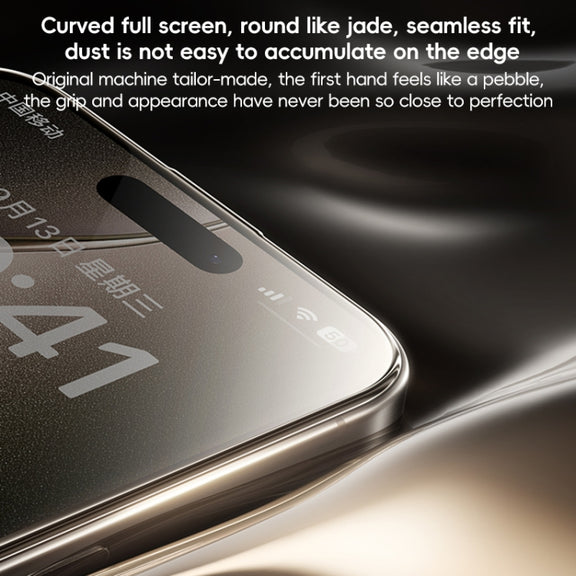 For iPhone 16 Pro Max Benks Black Gold Series 3D Heat Bending Full Glue Full Coverage HD Tempered Film