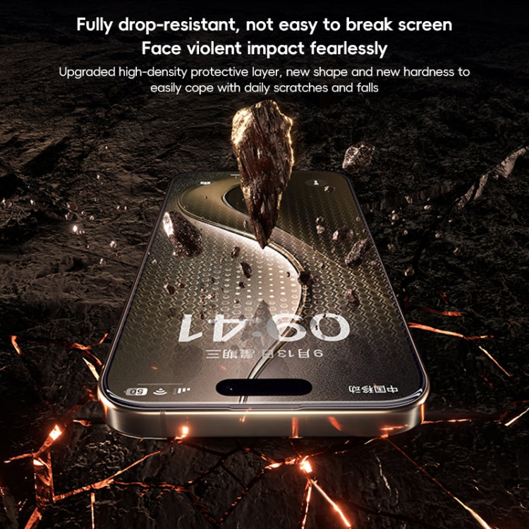 For iPhone 16 Plus Benks Black Gold Series 3D Heat Bending Full Glue Full Coverage HD Tempered Film