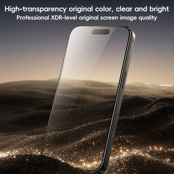 For iPhone 16 Pro Max Benks Black Gold Series 3D Heat Bending Full Glue Full Coverage HD Tempered Film