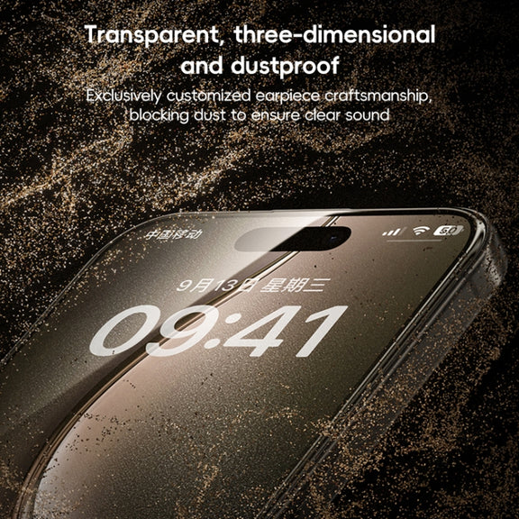 For iPhone 16 Plus Benks Black Gold Series 3D Heat Bending Full Glue Full Coverage HD Tempered Film
