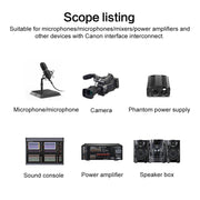 6.35mm to XRL Canon Female Dual Channel Microphone Audio Cable, Length:10m(Black)