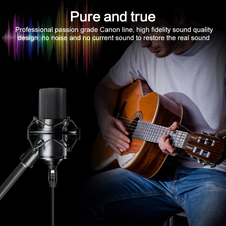 6.35mm to XRL Canon Female Dual Channel Microphone Audio Cable, Length:10m(Black)