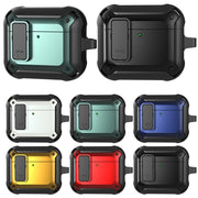 For AirPods 4 Bumblebee Bluetooth Earphone Silicone Protective Case(Black Red)