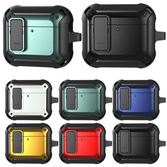 For AirPods 4 Bumblebee Bluetooth Earphone Silicone Protective Case(Black Green)